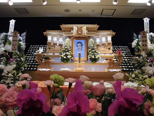 祭壇　平手　お別れ花