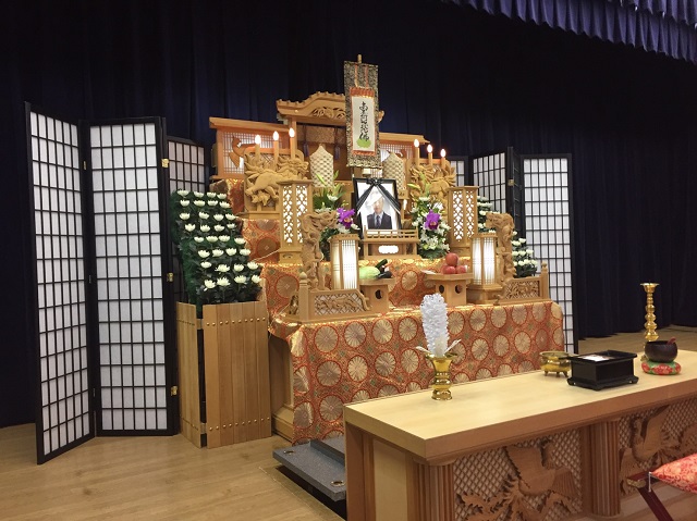 名東猪高斎場　見学会　規格祭壇