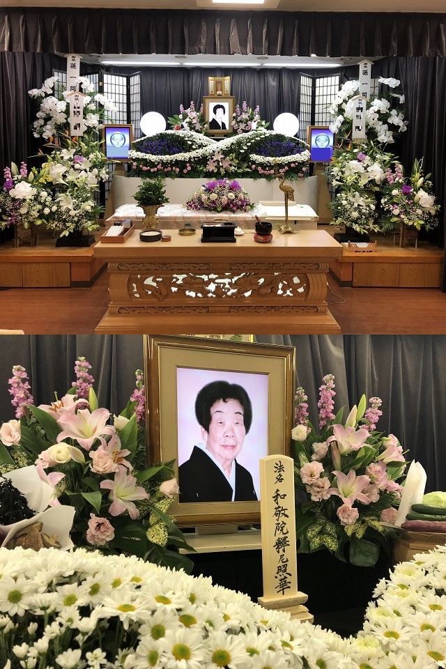 祭壇全容・遺影