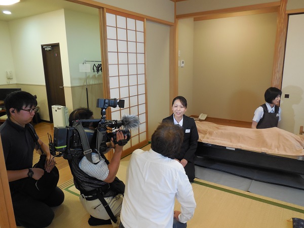 撮影風景　メ～テレ　湯灌　平安会館　有松斎場　撮影　収録