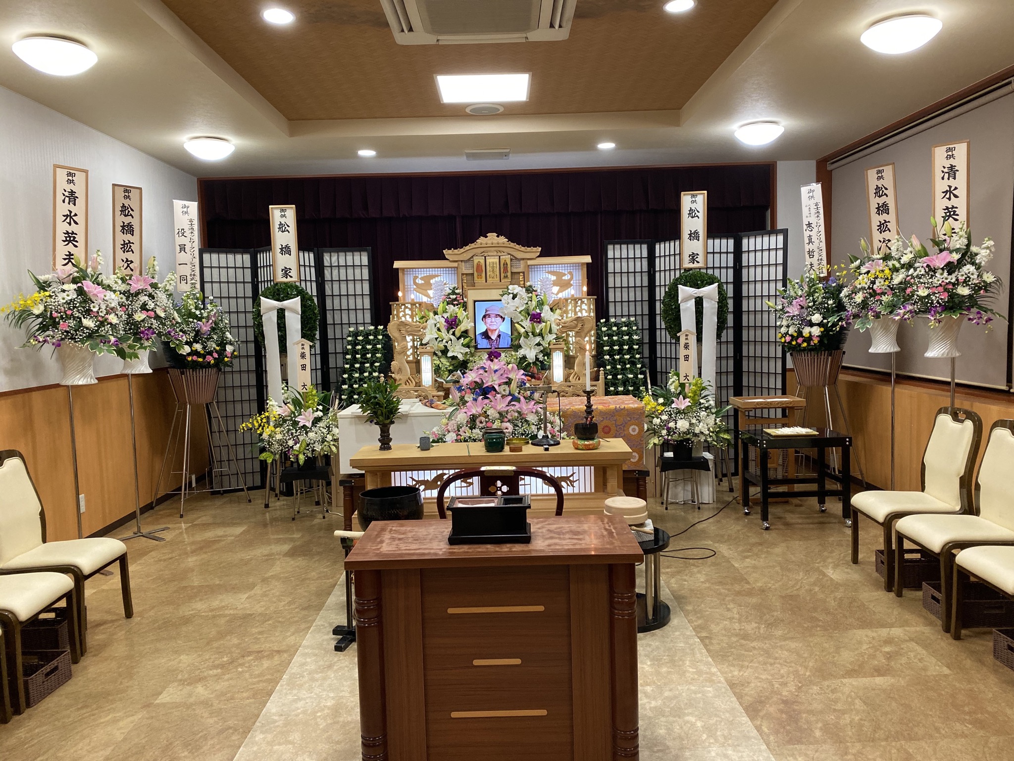 祭壇全景　西区　葬儀屋　平安会館　浄心斎場