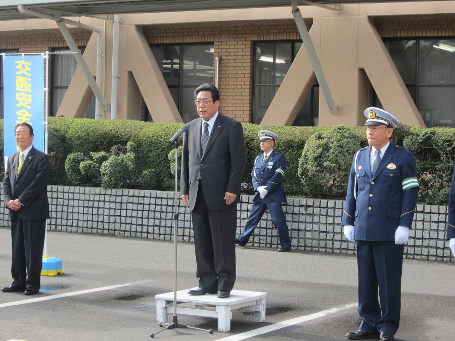 交通安全出発式　平安閣常務挨拶