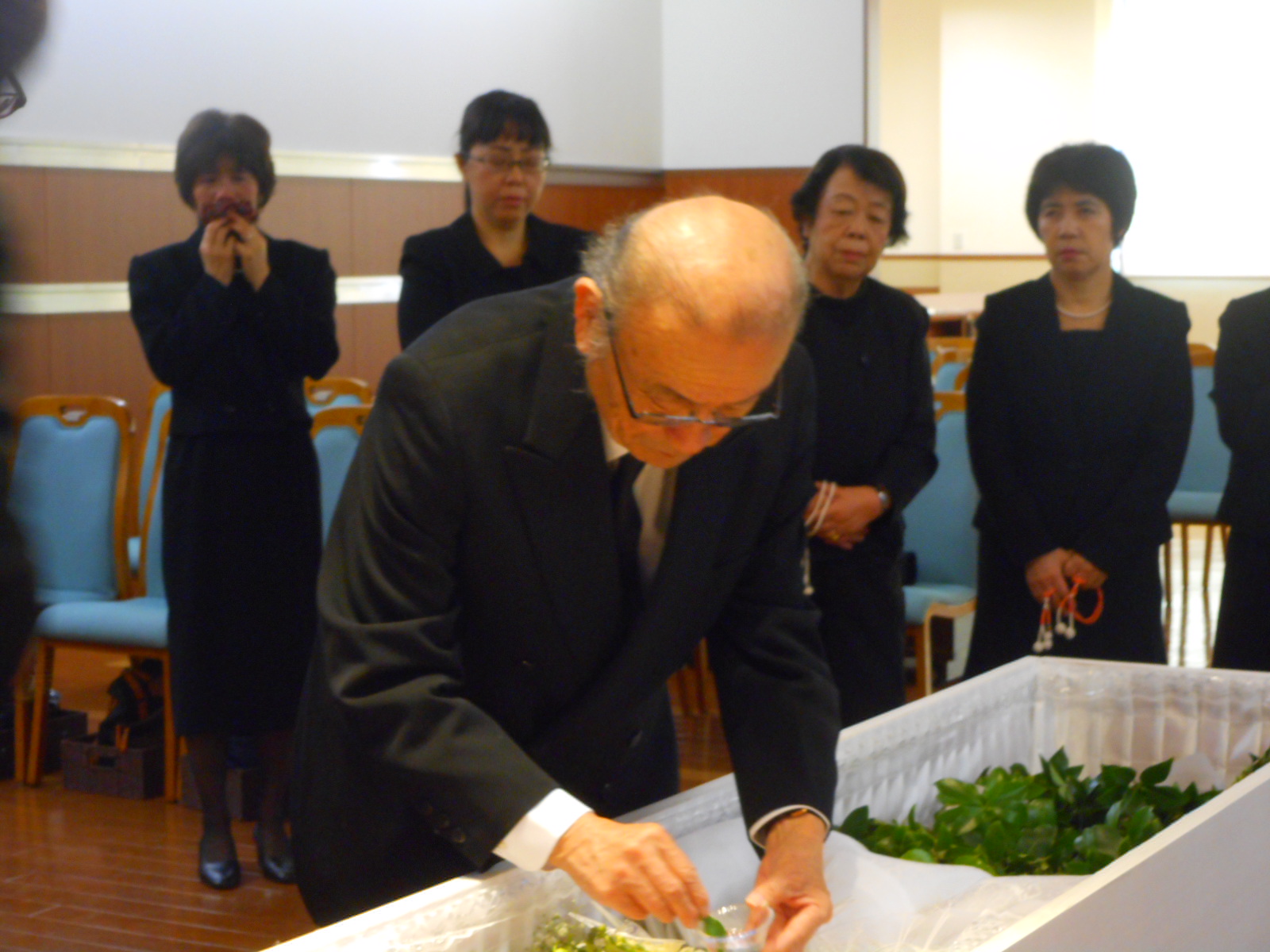 喪主様お別れ水　花手向け