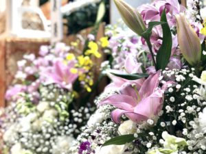 名古屋市北区　平安会館　名古屋市斎場　生花　枕花　お花